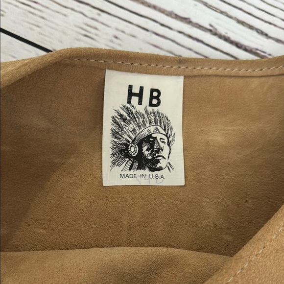 HB LEATHER Poncho with Beaded Accents - Picture 2 of 8